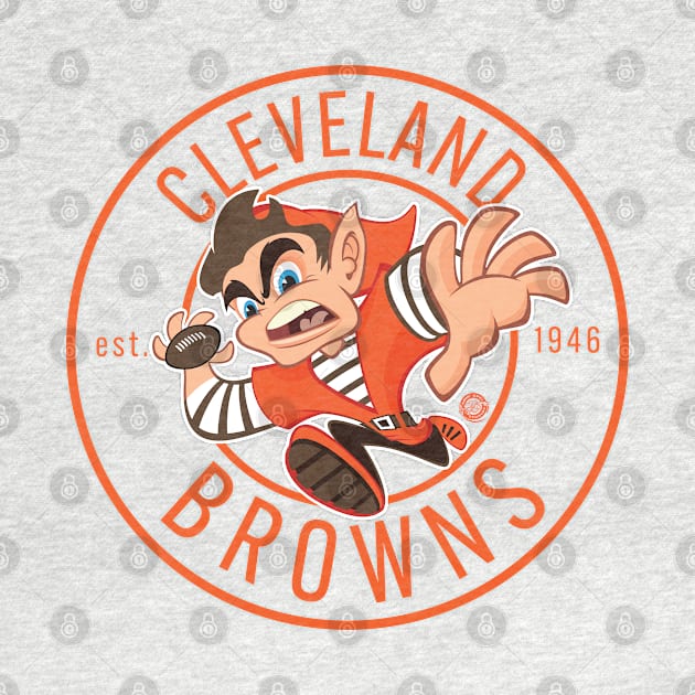 Cleveland Browns Elf Runner Stamp Clear by Goin Ape Studios